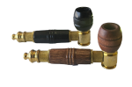 Bamboo Hand Pipe with Gold Accents