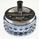 Glass Spin Ashtray Blue