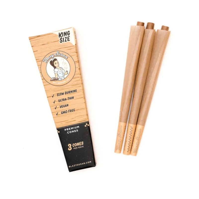 Blazey Susan King Size Unbleached Pre Rolled Cones