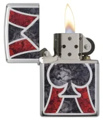 Zippo Spade Design Open