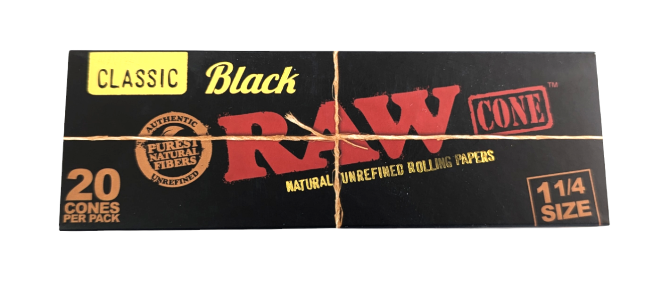 Raw Cones Black 20 Pack